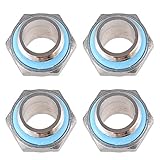 Richer-R　コンピュータ水冷却アダプター　G1/4ネジ継手六角アダプターコネクター　コンピューター　水冷却システムに対応（4パック）(銀色)