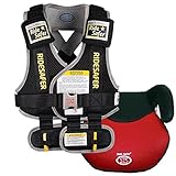 RideSafer European Version - Vest Plus Booster - ECE-R-44 (Small, Black Vest + Red Booster) by Ride 