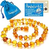 Amber Teethingネックレスfor Babies Amberta – Natural soothing効果、抗炎症、Teething不快感& Drooling Relief – 100 % 