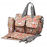ECOSUSI Diaper Bag Deluxe Designer Changing Tote Bags Mummy Handbags [並行輸入品]