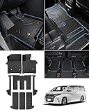 Cartist 新型 アルファード ヴェルファイア 40系 に適用 フロアマット 立体カーマット 車用 3Dフロアマット 立体構造 7人乗 右ハンドル車 専用 2023年6月～現行 防水 滑り防止 耐汚れ TPE素材 カスタムパーツ 車種専用設計 取付簡単 保護パーツ カー用品 6Pセット (アルファード 40系 1台X6P, ブラック)