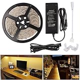 LEDMO LED Strip Lights Kit WaterproofWarm White3000KDC12V LED Light Strips+5A Power Supply [並行輸入品]