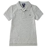 ポロ ラルフローレン 半袖 ポロシャツ キッズ 男の子 ボーイズ 半袖 白 無地 （サイズ:6、カラー：Grey） Polo Ralph Lauren [並行輸入品]