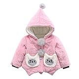 (プタス)Putars ベビー服 子供服 コート 女の子 猫柄 高品質 二色 裏起毛 厚手 防寒 冬 可愛い 記念日 プレゼント 12ヶ月-4歳
