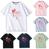 [EIGHTEEN] チェンソーマン マキマ Tシャツ 半袖 インナーシャツ 夏服 日常服 ティーシャツ 快適 柔らかい 記念シャツ コスプレ衣装 おしゃれ カジュアル スポーツシャツ アニメ グッズ 男女兼用 誕生日 プレゼント (6,M)