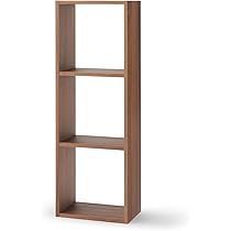 Amazon｜無印良品 スタッキングシェルフ・3段・ウォールナット材 幅42