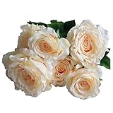 7ヘッド牡丹花 – TOOGOO ( R )人工花シルクフラワーEuropean Fall Vivid PeonyジャーナルFakeウェディングホームパーティー装飾7ヘッドPeony Chrismas