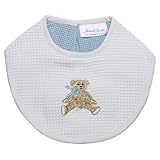 Jacaranda Living Baby Bib, Blue Bow Teddy by Jacaranda Living