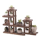 リビングルームベッドルームキッチンの棚 花/植物ラック/棚ガーデンプラントディスプレイポットシェルフラック屋外/屋内スタンド木製ガーデンストレージシェルフ、リビングルームガーデンオフィス72x13x4