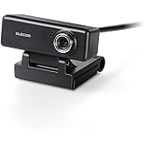 エレコム(ELECOM) WEBカメラ UCAM-C520FBBK 200万画素 HD 720p 30FPS マイク内蔵 高精細ガラスレンズ ケーブル長1.5m ブラック
