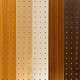 有孔ボード リアルウッドシリーズ 900mm×600mm×5.5mm 2枚入り (5Φ-25ｍｍピッチ, アンバーウォルナット)