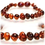 The Art of Cure Amber Teething Necklace - FTIR Lab Tested Authentic Amber (HONEY) by The Art of Cure