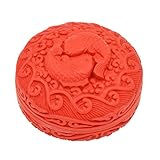 中国のスタイルの二重鯉のパターンの2つの彫刻漆の宝石箱