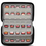 For Switch カードケース SWITCH用カード整理ケース スイッチ カードまとめ収納 ゲームカードカバー For Switchゲームカードケース SDカード ケース 収納 ポーチ 大容量 80枚収納可能 軽量 防水 防塵 持ち運び ブラック