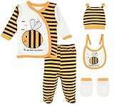 Lilax SLEEPWEAR ベビー・ガールズ カラー: イエロー