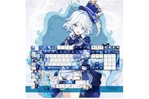 げんしん 原神 周辺 フリーナ キーキャップ PBT染め 昇華 OEM プロファイル メカニカルキーボード 人気ゲームグッズ プロファイル MXスイッチ交換 pbtキーキャップ おしゃれ プレゼント ギフト (フリーナ)