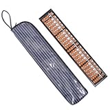 楽しく計算おしゃれそろばんセット(木製・23桁)　ピンストライプ・インディゴ　日本製　N5702820