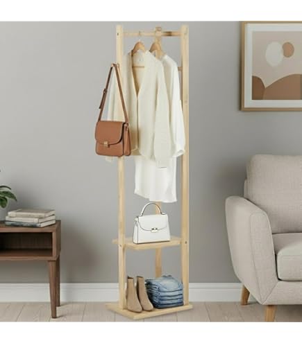 Amazon｜コートハンガー 木製 おしゃれ ハンガーラック コート掛け