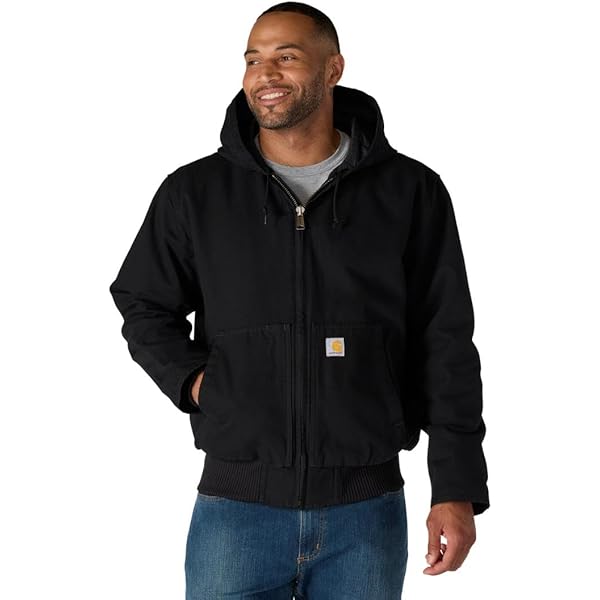 【セール】Carhartt フード付きジャケット L TALL Carhartt Men's Relaxed Fit Washed Duck Sherpa-Lined Jacket, Gravel