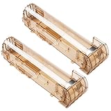 PLEMO ねずみ捕獲カゴ ネズミ捕り ネズミ捕り器 動物用捕獲器 畑 庭 家庭菜園 トラップ 茶色 ２個セット MT-2T