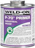 Weld-On 10227 P-70 Purple PVC/CPVC Primer, Low-VOC, 1/2 pint Can with Applicator Cap by Weldon