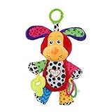 GYBER TM Hanging Toy Dog Plush Vibration Toy Rattle Teether Newborn Baby Gift Infant Music Toys [並行輸