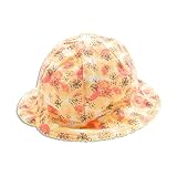 Sunny Landscape 水彩ドット柄ベビーリバーシブルハット（UVカット）　オレンジ　46cm