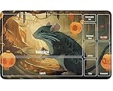 RWUTYTIUL MTGカードプレイマット 遊戯王プレイマット デスクマット 24×14インチ コマンダーボードRPG CCGゲームマジックザギャザリング用ステッチプレイマット カードゲームプレイアクセサリー用プレイマット スカル。
