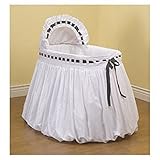 Baby Doll Bedding Pretty Ribbon Bassinet Set Black [並行輸入品]