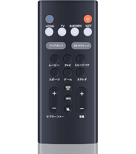 Amazon | AULCMEET リモコン 交換用 ヤマハ SR-B20A VDQ7630 SR-C20A