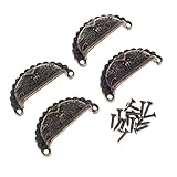 4個入り アンティーク ライオンヘッド半円形 ハンドル 真鍮 取っ手 ミニドアノブ アンティーク レトロ調 S