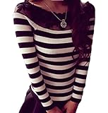 Galette des Rois（ガレット デ ロワ） d12 トップス レディース ニット レース オフショル 黒 ボーダー カットソー デコルテ d12 (フリーサイズ, ボーダー)