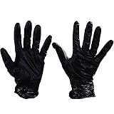 Partners Brand PGLV2005M Best Nighthawk Nitrile Gloves Medium Black (Pack of 50) [並行輸入品]