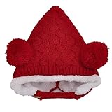 eshionウールかぎ針編みTamビーニー帽子キャップビーニーfor Childrenファッション4色2ボールホット カラー: レッド