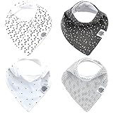 Baby Bandana Bibs by The Good Baby - Baby Bibs - Unisex (Grey) by The Good Baby
