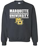 NCAA Marquette Golden Eaglesバーロゴクルーネックスウェットシャツ、スモール、DarkHeather