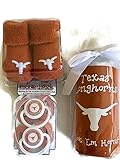 Ut Texas Longhorns BabyブーティギフトセットBurntオレンジ – BPAフリーBabyボトルUGAクージー2おしゃぶりtoxin-free NCAA公式幼児ソックス