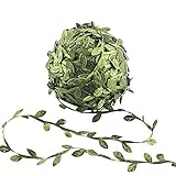 whonline 285 ft人工リーフFake Vine GarlandsシミュレーションFoliage Rattan Wreath Green Leaves装飾ホームガーデンウェディングパーティー