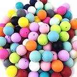500pc 12mm Silicone Beads Loose Teething Chew Jewelry Teething Necklace Teether Toy DIY Supplies by 
