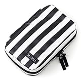 お出かけラクラクお食事セットポーチ　wide stripe（white）　B2405000　日本製