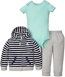 カーターズ carter's アパレル basic line パーカー パンツ ロンパース セット ネイビー ホワイト ボーダー グレー グリーン 綿 121D097 【並行輸入品】 12ヶ月