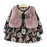 WIN　子供服 ガールズ ワンピース チュニック二点セット リボン あったか　入学式 入園式 卒業式 卒園式 キッズ 子供服 女の子 ガール ガールズ (70cm, パープル)