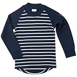 Polarn O Pyretメリノウールストライプセーター(ベビー) カラー: ブルー