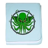 CafePress – Cthulhu Rising baby blanket – スーパーソフトベビー毛布、新生児おくるみ 標準 ブルー 768372269-0-98-0