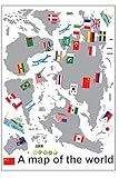 ( ADOSSY ) 世界地図 英語 ウォールステッカー 子供部屋 インテリア (世界地図)
