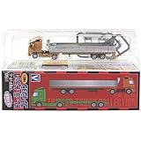 【6】 アオシマ 1/150 トレーラートラックコレクション Part.1 V-TYPEヘッド・煽付平床式セミトレーラー 単品
