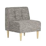 arne ソファ 一人掛け アームレス 日本製 完成品 Lunch 3×4 ウィーブ ナチュラル脚 グレー