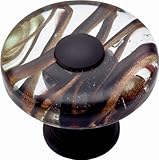 Atlas Homewares 3206-O Glass Oil Rubbed Bronze 1.5-Inch Milky Way Round Knob [並行輸入品]