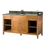 Foremost tria6022d1qt Exhibit 61 " W x 22 " D Vanity in Rich Cinnamon with Quadro Granite Vanity Top