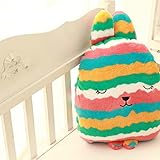 CartoonストライプRabbit Plush Blanket – カラフルな3 in 1 Throw Pillow And Hand Warmer 39 x 59インチ 39 x 59 inch